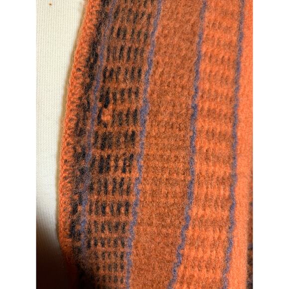 Vintage Handmade Orange and Brown Ruana - Made in Colombia - Picture 5 of 9